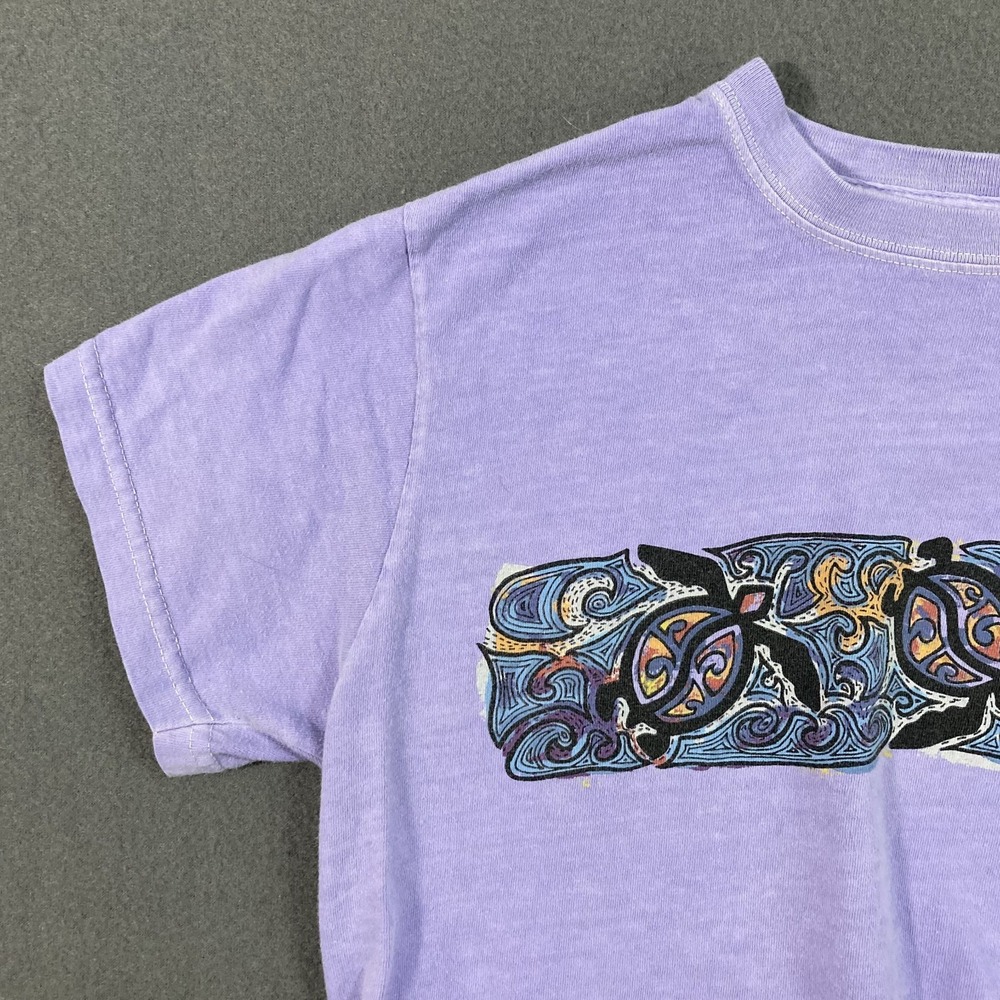 Vintage Crazy Shirts Womens M Honu Turtle T-Shirt Purple Lavender Dyed Graphic - Picture 6 of 16